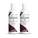 Adore Semi Permanent Hair Color (079 Burgundy Envy) (2 Pack) | Vegan & Cruelty-Free Red Hair Dye | No Ammonia, No Peroxide, No Alcohol | 4 Fl Oz