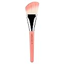 Bdellium Tools Professional Makeup Brush - Pink Bambu Series 990 Angled Face - With Soft Synthetic Fibers, For Whisking Powder and Brushing off Excess