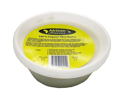 AFRICAN SECRET 100% Organic Shea Butter Yellow, 8 Oz (FC-40351)