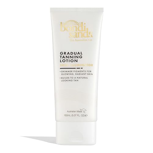 Bondi Sands Gradual Tanning Lotion Skin Illuminator, Shimmer Pigments Build to a Natural-Looking Tan for Glowing Skin, 150 mL, 5.07 Fl. Oz.