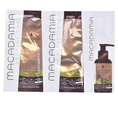 Macadamia Professional Ultra Rich Moisture Shampoo/Conditioner & Oil Treatment, 3 Count