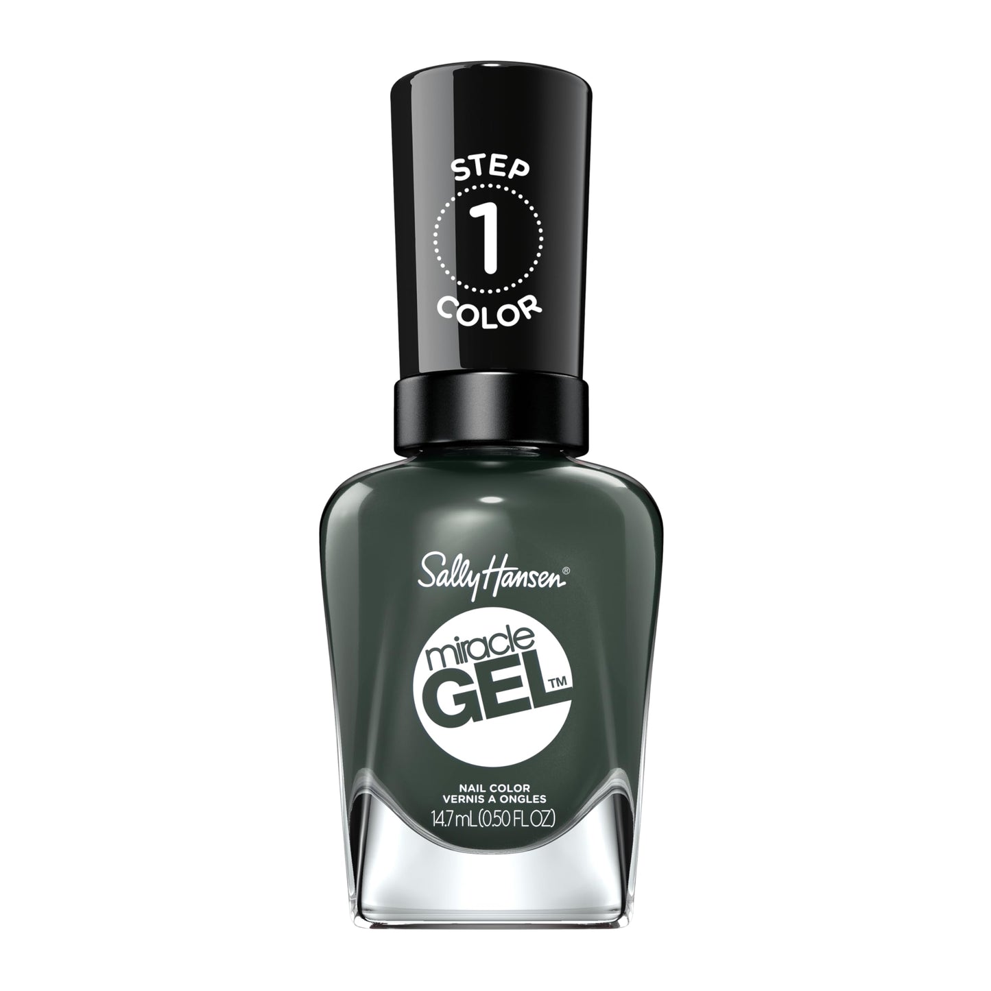 Sally Hansen Miracle Gel Salon Quality Nail Polish | Gel-Like Formula, Two-Step System, No UV Light Needed, Long Lasting | Opaque, Glossy | 762 Leaf