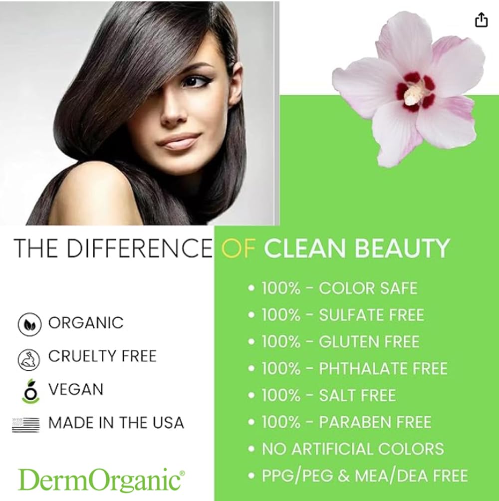 DermOrganic Damaged Hair Duo with Organic Argan Oil, Daily Hydrating Shampoo + Deep Conditioner Masque Sulfate-Free, Color-Safe, Vegan, Gluten-Free (2