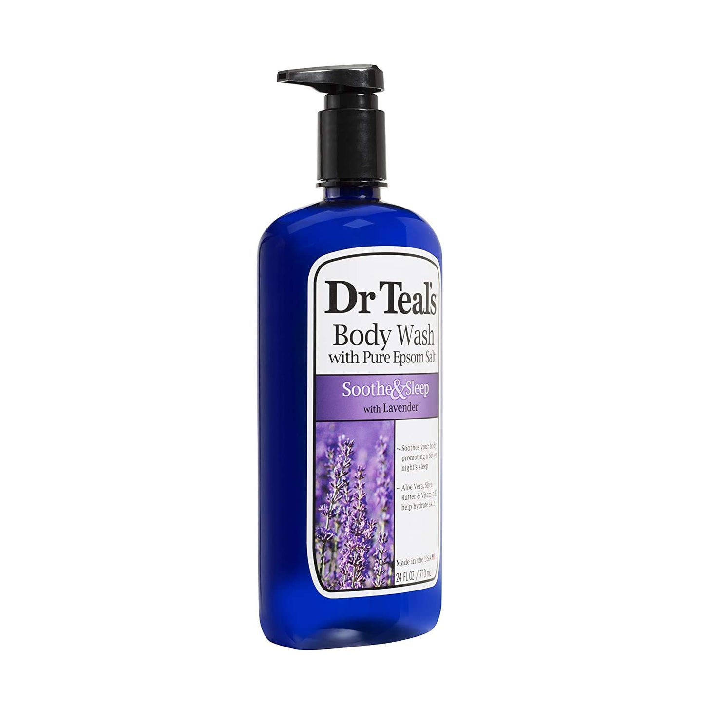 Dr. Teal's Lavender Body Wash Gift Set (2 Pack, 24oz Ea.) - Soothe & Sleep Lavender with Essential Oils Blended with Pure Epsom Salt - Ease Aches
