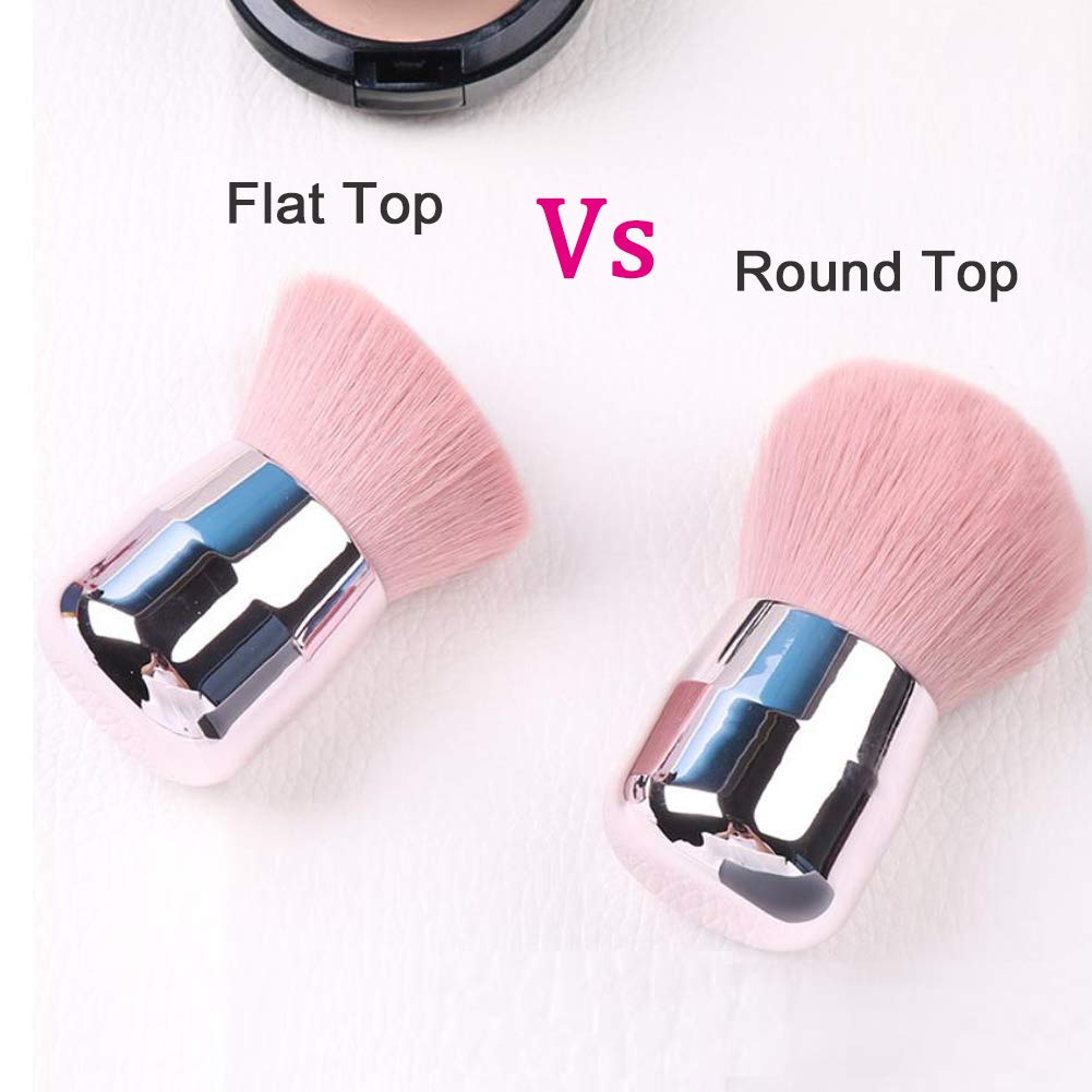 JOSALINAS Kabuki Foundation Makeup Brushes Round Top for Face Blusher Liquid Powder Blend and Contour Tool and Mineral BB Cream, Round
