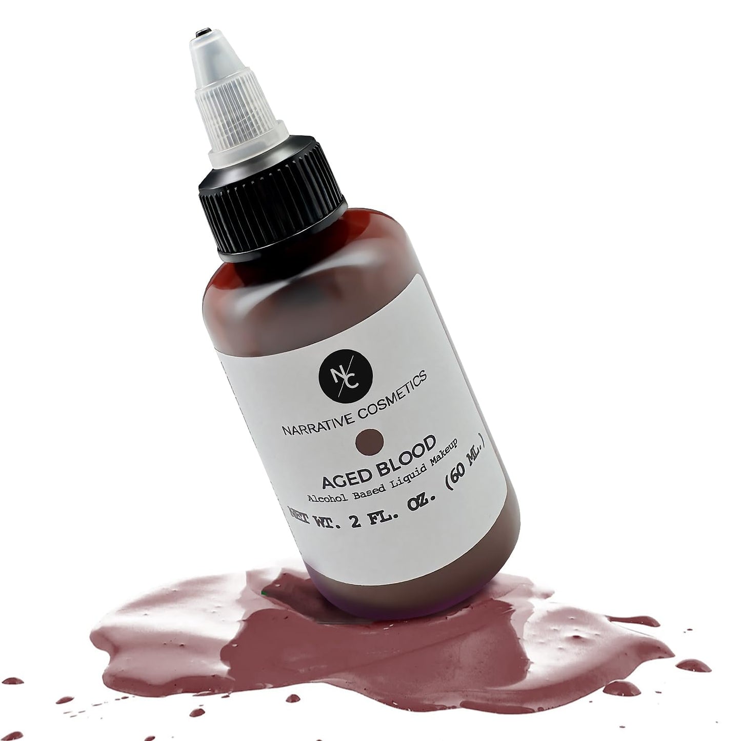 Narrative Cosmetics FX Alcohol Airbrush Paint - 2 fl oz | Waterproof, Quick-Dry, Skin-Safe Body & SFX Makeup | Brush or Sponge | Stage, Film