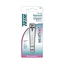 Trim Neat Feet Foot Care Implements Deluxe Toenail Clipper with File, Straight Edge, Stainless Steel, Cuts Toughest Toenails, Helps with Ingrown