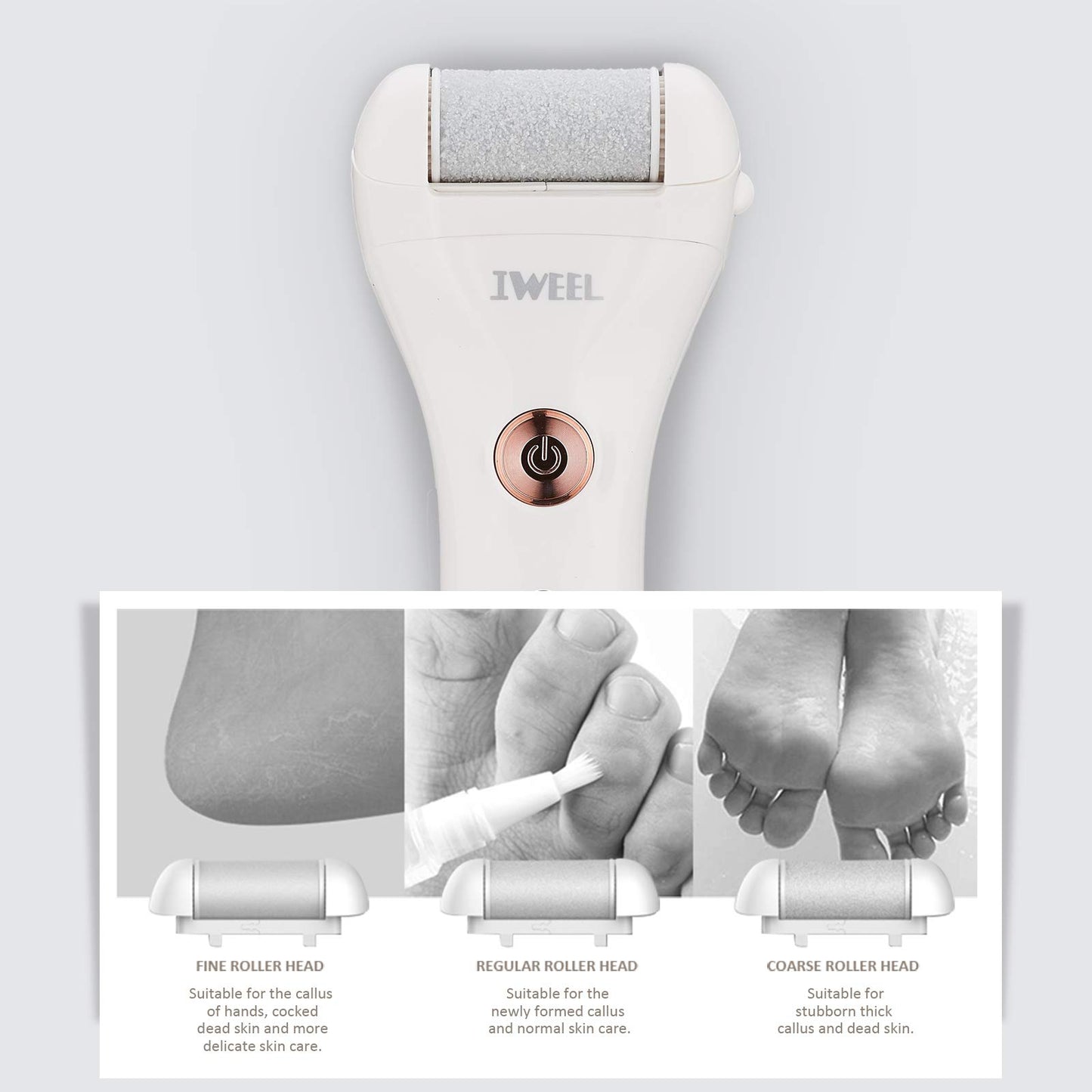 Rechargeable Electric Callus Remover Foot File – Waterproof Pedicure Tool for Cracked Heels, Dead Skin & Smooth, Soft Feet