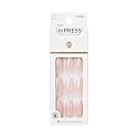 KISS Impress No Glue Press-On Nails Pink Shimmer Color, Rhinestone Accents, Includes 30 Nails, Prep Pad, 1 Manicure Stick, 1 Mini File Beauty & Personal Care KISS
