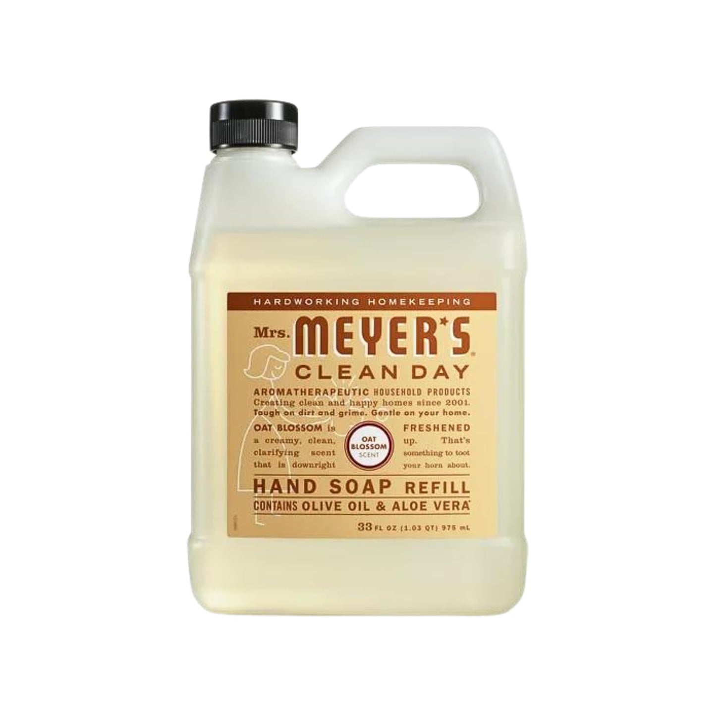 Mrs. MEYER'S Liquid Hand Soap Refill, Oat Blossom 33 Fl Oz. (Pack of 2)