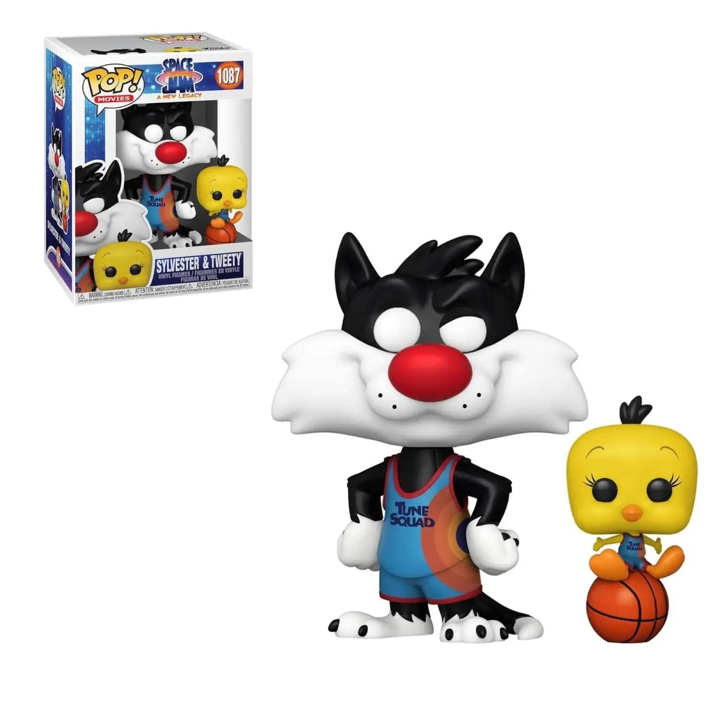 Funko POP Movies: Space Jam, A New Legacy - Slyvester and Tweety, Multicolor, 3.75 inches (56228)