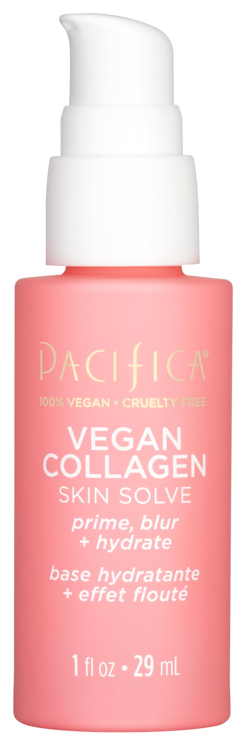 Pacifica Vegan Collagen Skin Solve Primer - 3-in-1 Face Primer that Primes, Blurs & Hydrates, Skincare-Infused Formula with Collagen Peptides