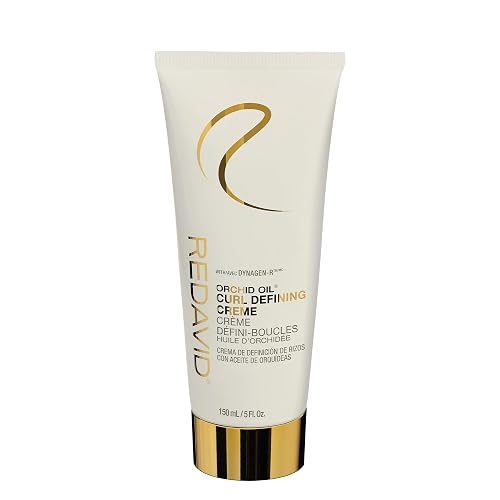 Redavid Orchid Oil Curl Defining Creme with Coconut Oil and Meadowfoam Flower for Curly Hair - Ultra Nourishing Texture Enhancer - Clinically