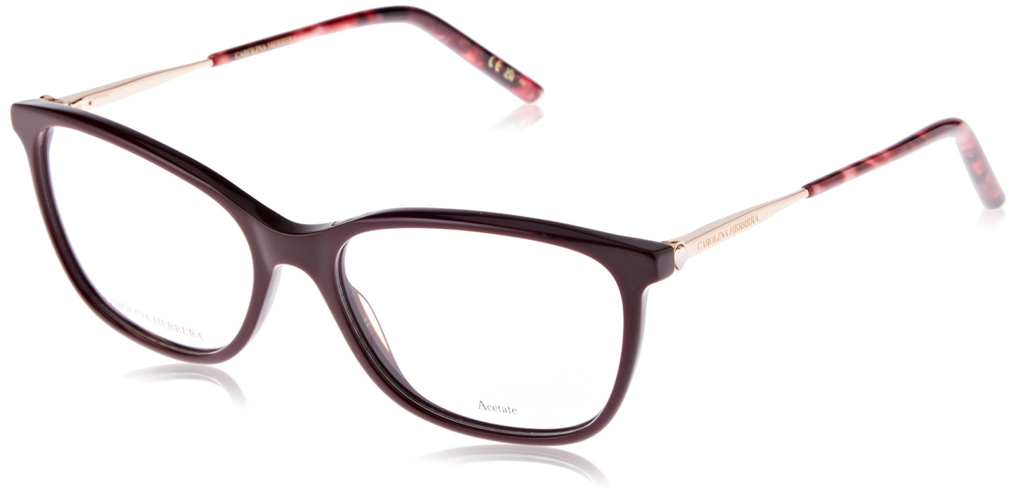 Carolina Herrera Unisex Vista Glasses Her 0197 6k3 54/16/145 Women's Sunglasses, 6K3/16 Burgundy Gold, 54, 6k3/16 burgundy gold, 54