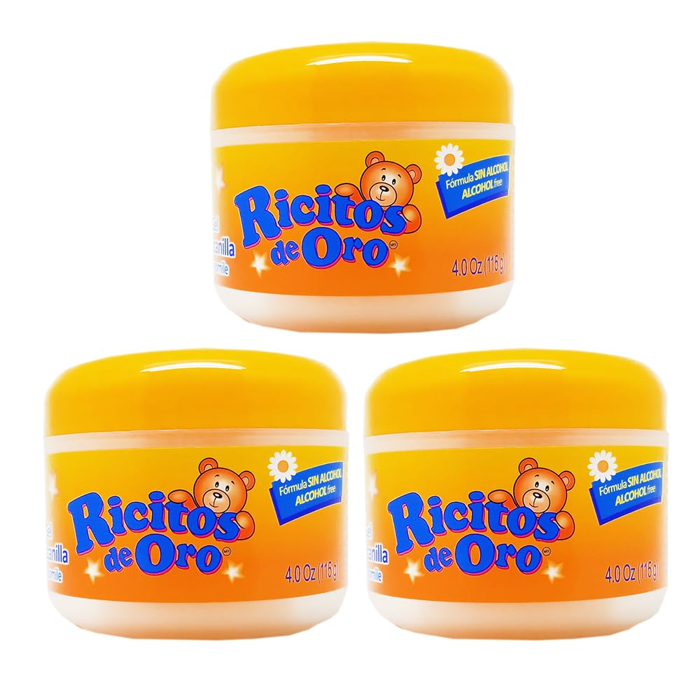 Ricitos de Oro Chamomile Hair Gel -Preserves Natural Color, Non-Greasy, Alcohol Free, Hypoallergenic, Tear-Free, Gentle Daily Use - Baby, Kids Hair