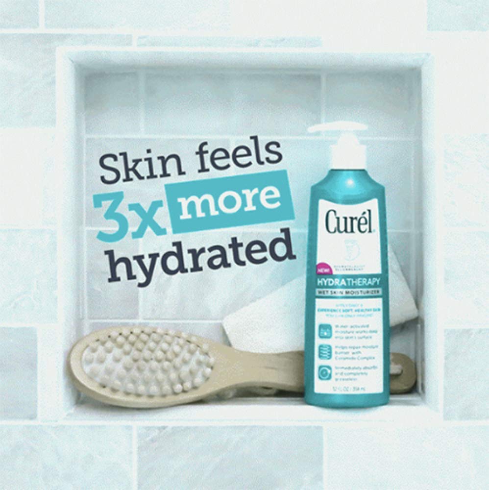 Cur?©l Hydra Therapy, Instant Moisturizer, 12 Ounce Wet Skin Lotion for Dry or Extra-dry Skin, with Advanced Ceramide Complex, Experience Optimal