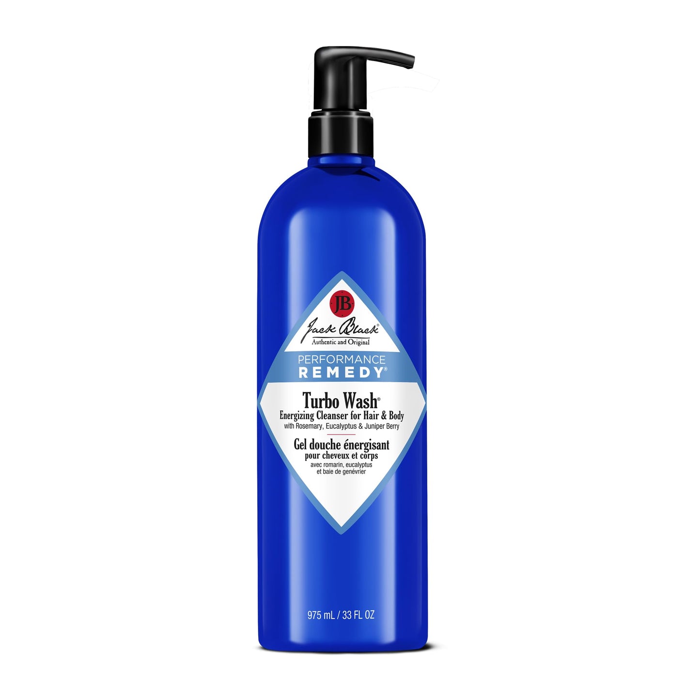 Jack Black Turbo Wash Energizing Body & Hair Cleanser, 33 Fl Oz - Rosemary, Eucalyptus & Juniper Berry - Mens Body Wash, Mens Shampoo, Skin Care, Hair