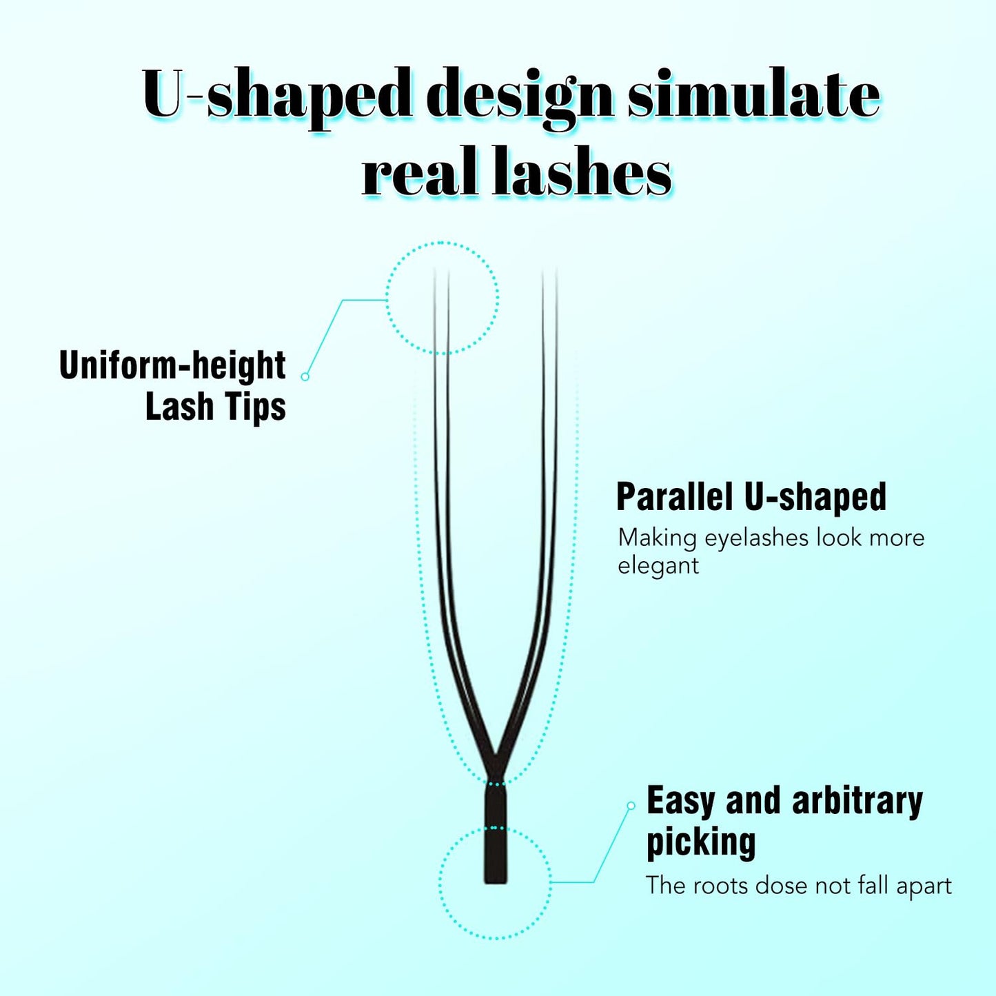 VAVALASH U Lash Extensions D Curl 0.07mm 8-15mm Mix Tray 2D UU Lash Fans Eyelash Extension U Shaped Natural Wispy Volume Lashes Extension Soft Matte Beauty and Personal Care VAVALASH