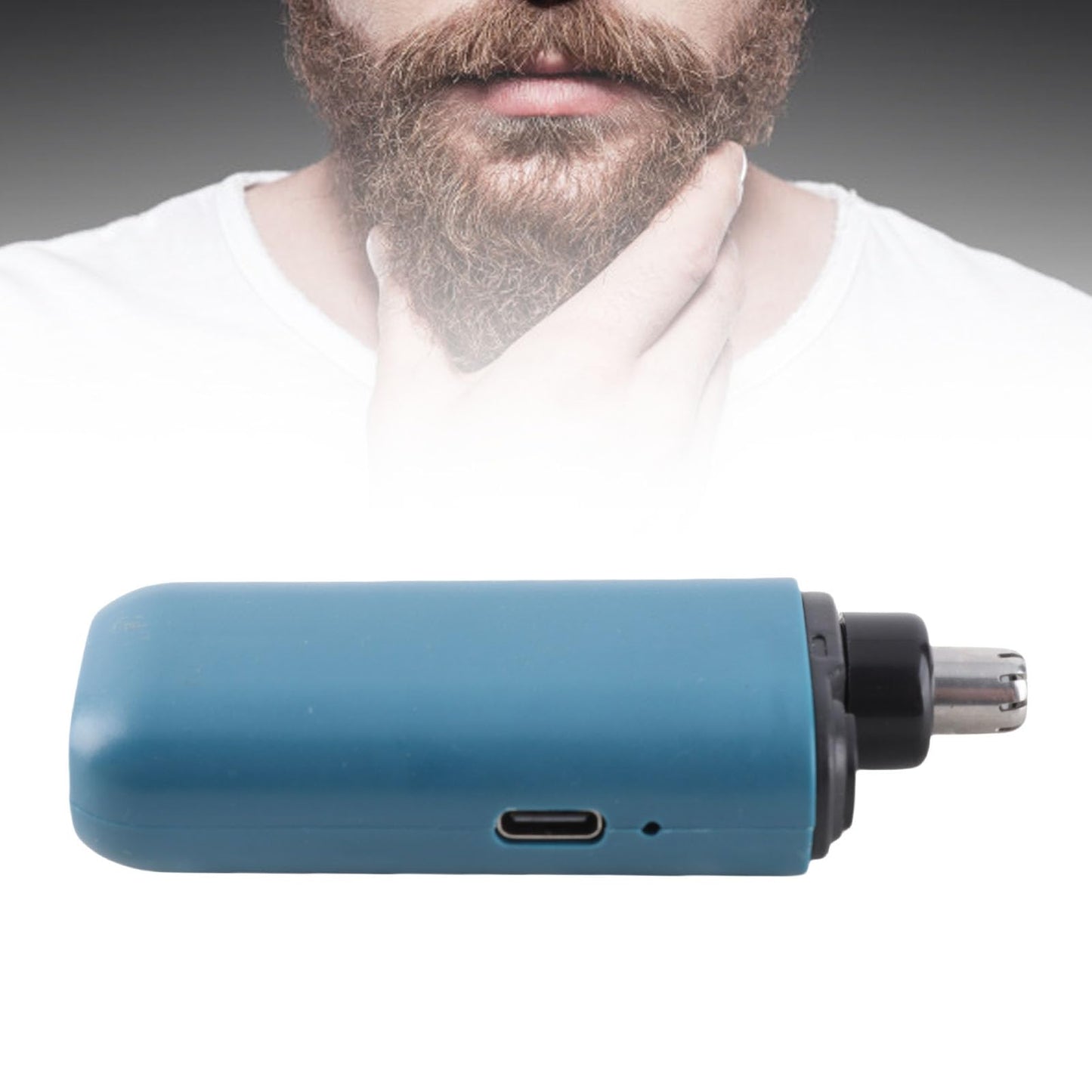 Hilitand Compact Nose Hair Trimmer Portable Electric Hair Clipper for Men Women Rechargeable Nasal Grooming Tool for Ear Eyebrow Beard Face (Blue) Beauty and Personal Care Hilitand