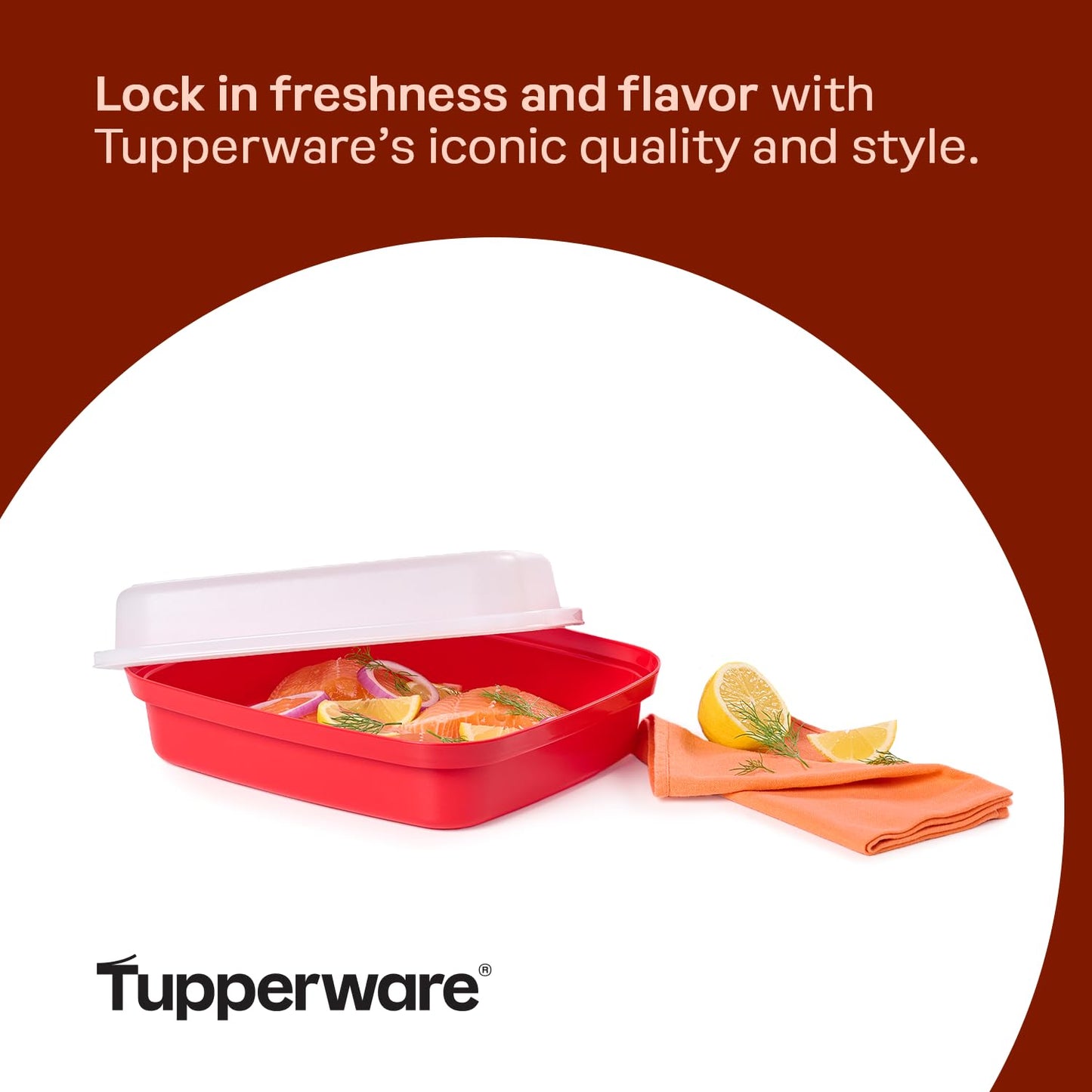 Tupperware Season-Serve Marinating Container, Dishwasher Safe and BPA Free Container (2.9 L/12.5 Cups)