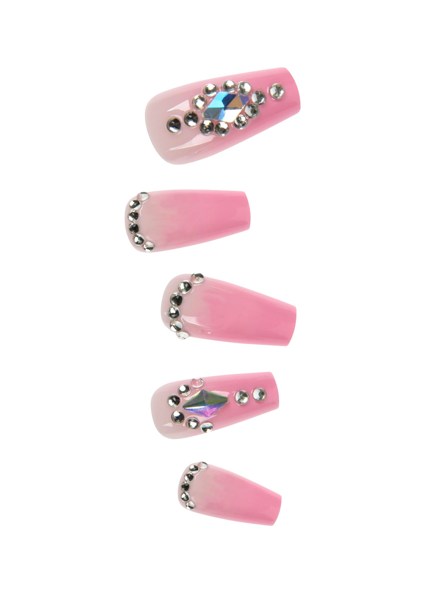 Glamify by Absolute New York Couture Press On Nails - Luxury Rhinestone & Charm Fake Nails, Glossy Reusable Salon Style Acrylic Nails Kit with Glue Beauty & Personal Care Absolute New York