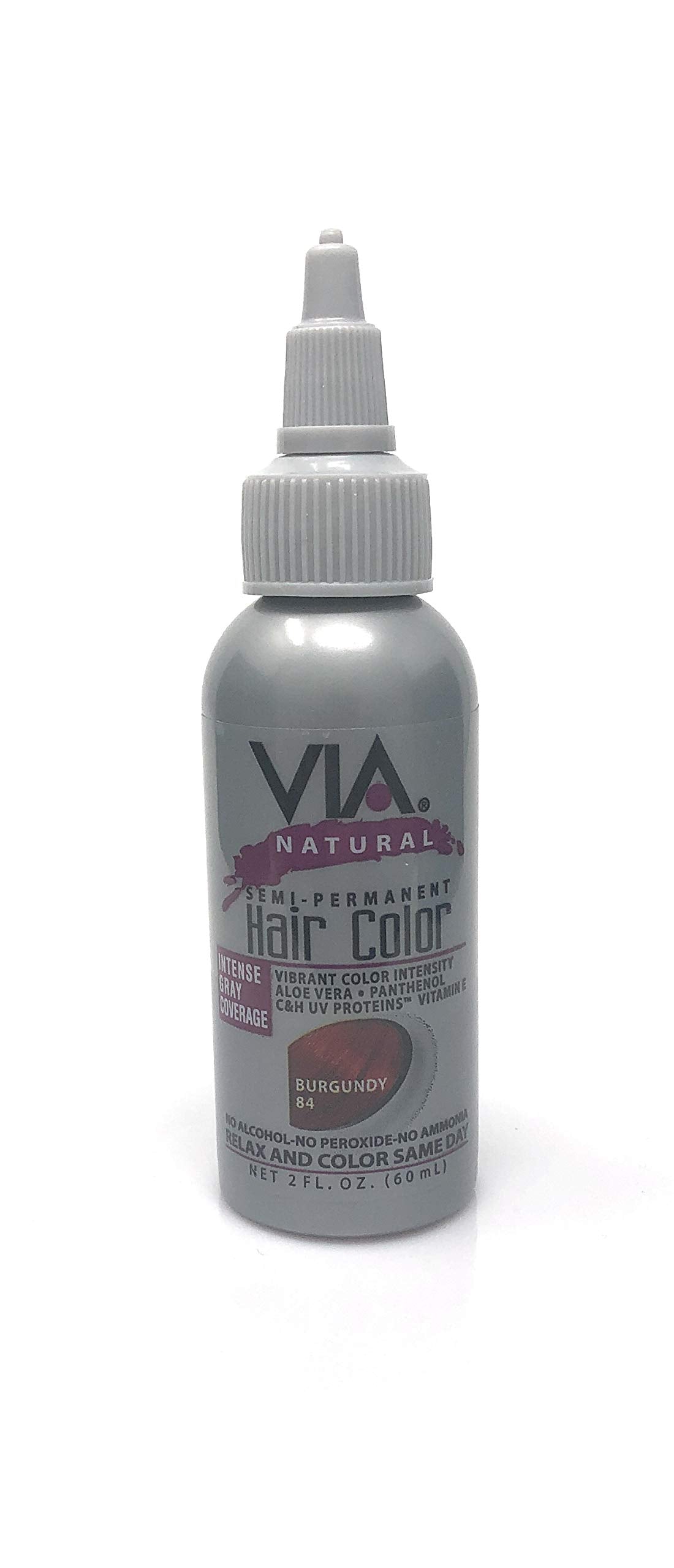 Via Natural Semi-Perm 2 oz. Color # 85 Dark Cherry