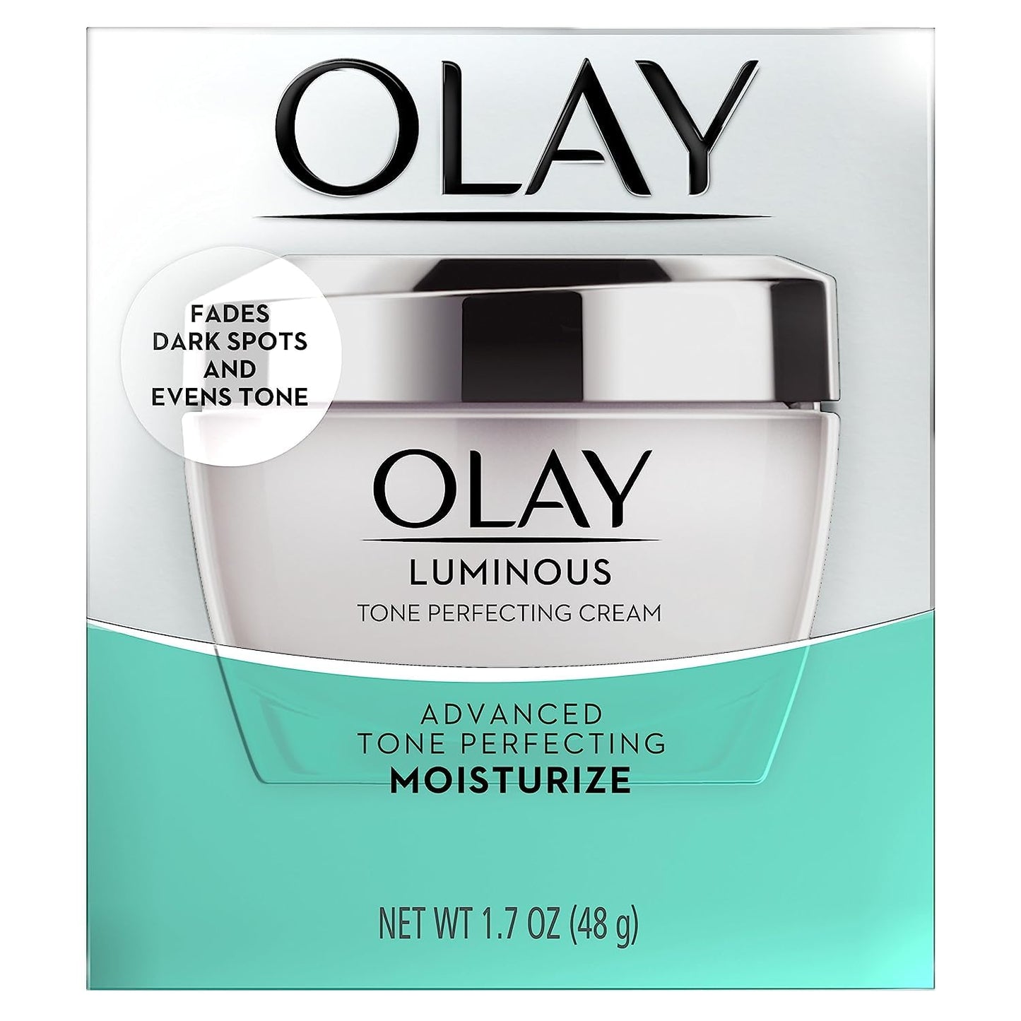 Olay Dark Spot Corrector, Luminous Tone Perfecting Cream and Sun Spot Remover, Advanced Tone Perfecting Face Moisturizer, 48 g