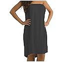 BY LORA Womens Spa Wrap Towels, Bath Towel Wrap Microfiber with Pocket Quick Dry Body Shower Wrap - XXX-Large Black
