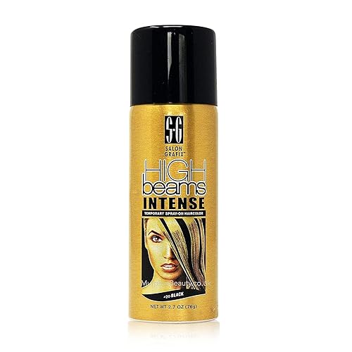High Beams Intense Temporary Spray On Hair Color - #20 Black Aerosol 2.7 oz.-set 3