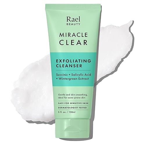Rael Miracle Clear Facial Cleanser - Makeup Remover, Face Wash for Women, Korean Skin Care (Exfoliating Cleanser, 5.1 fl. oz)