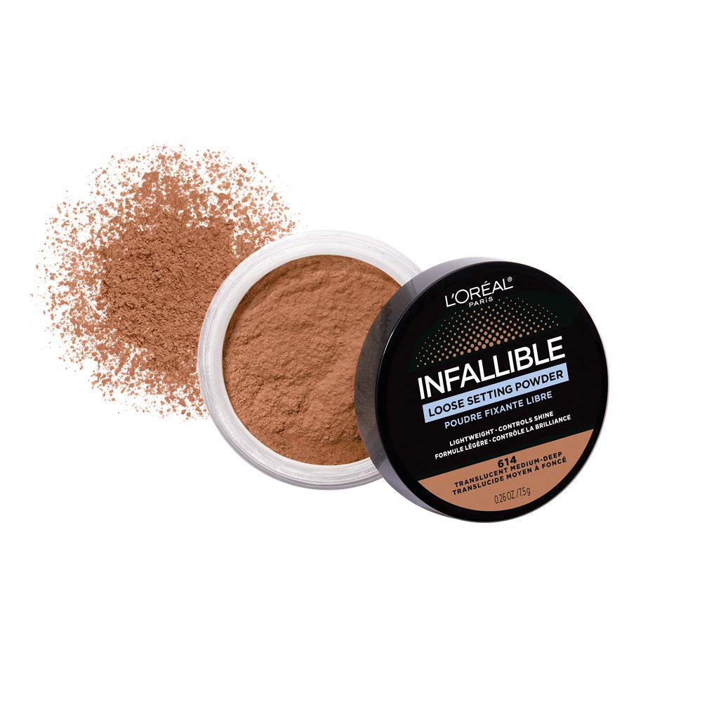 L'Oreal Paris Infallible Tinted Loose Setting Powders, Matte Finish, Lightweight, No White Cast, 2 Shades From Light To Deep, Translucent