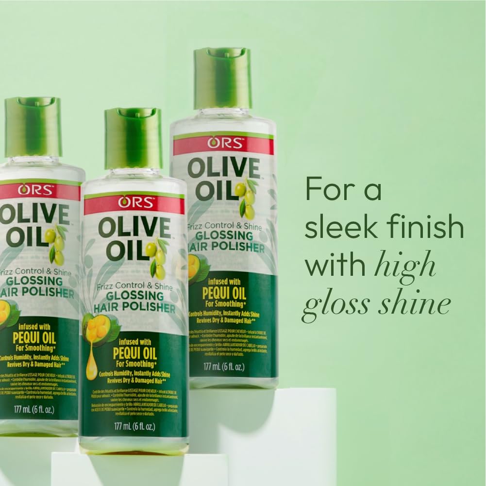 ORS Olive Oil Anti-Frizz Glossing Hair Polisher 6.0 Ounce (Pack of 4)