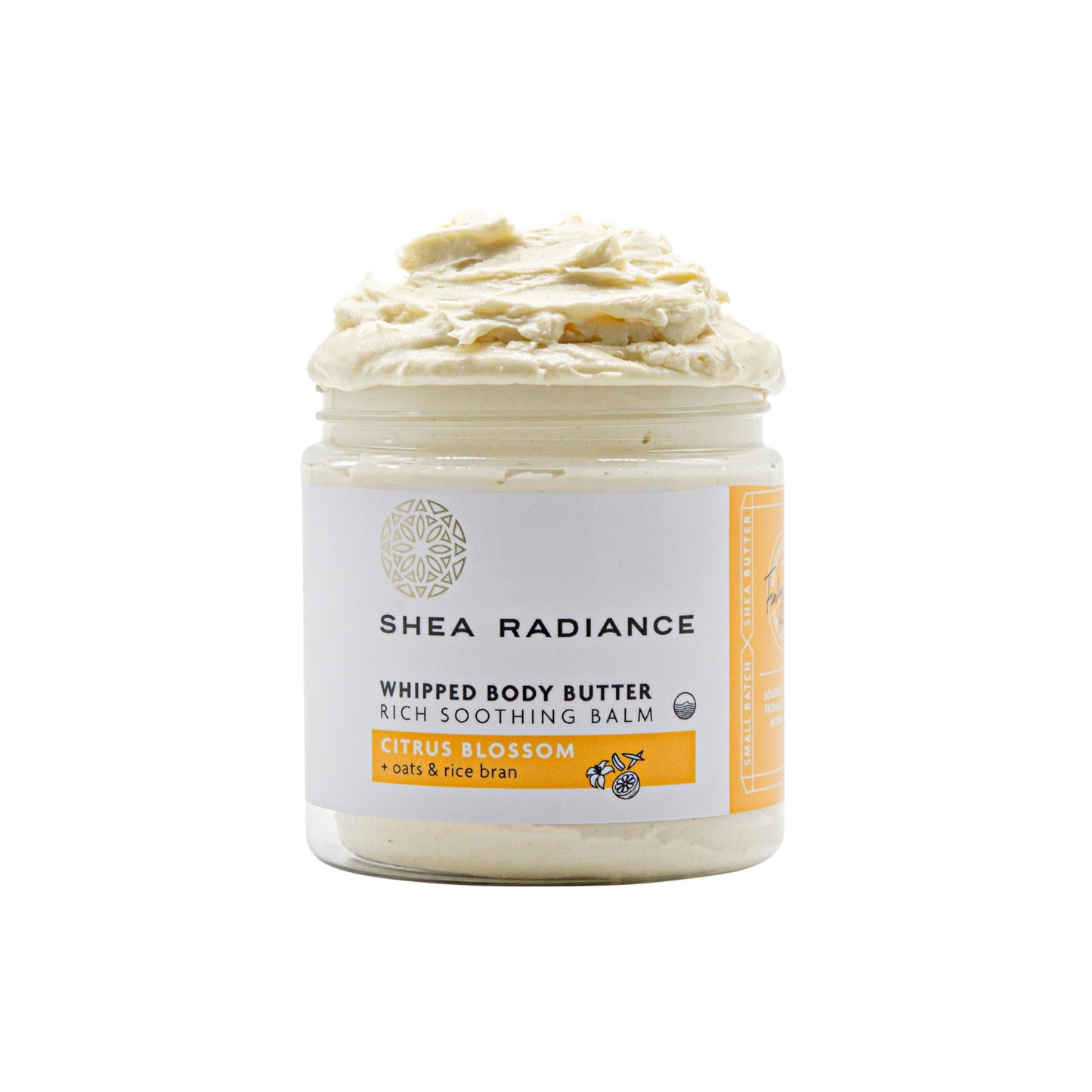 Shea Radiance P.U.R.E. Whipped Shea Butter with Colloidal Oatmeal - Whipped Body Butter Blended with Skin Soothing Oatmeal & Moisturizing Rice Bran