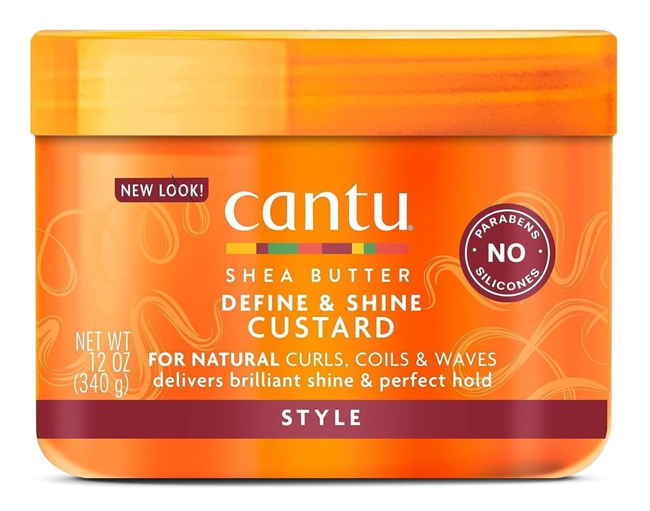Cantu Natural Hair Define & Shine Custard 12 Ounce Jar (354ml) (2 Pack)