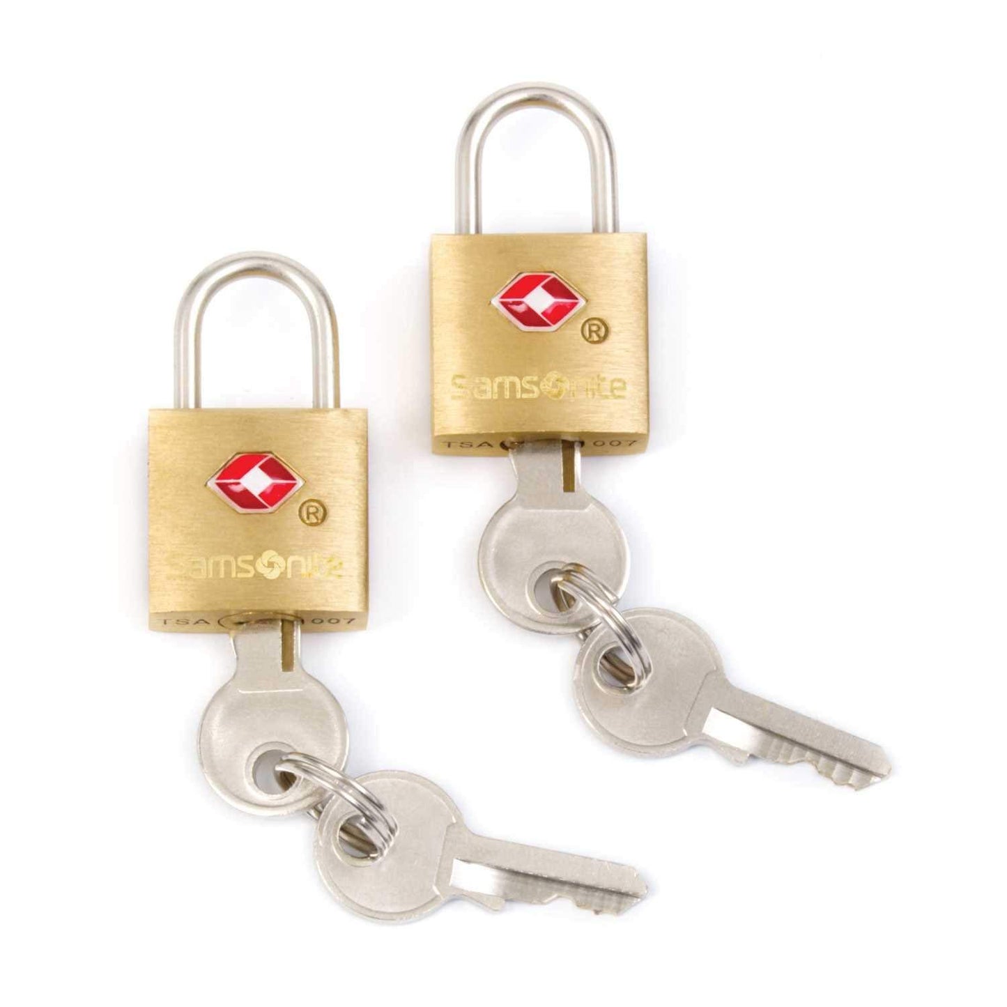 Samsonite Travel Sentry 2-pack Key Locks, Brass, 2-Pack