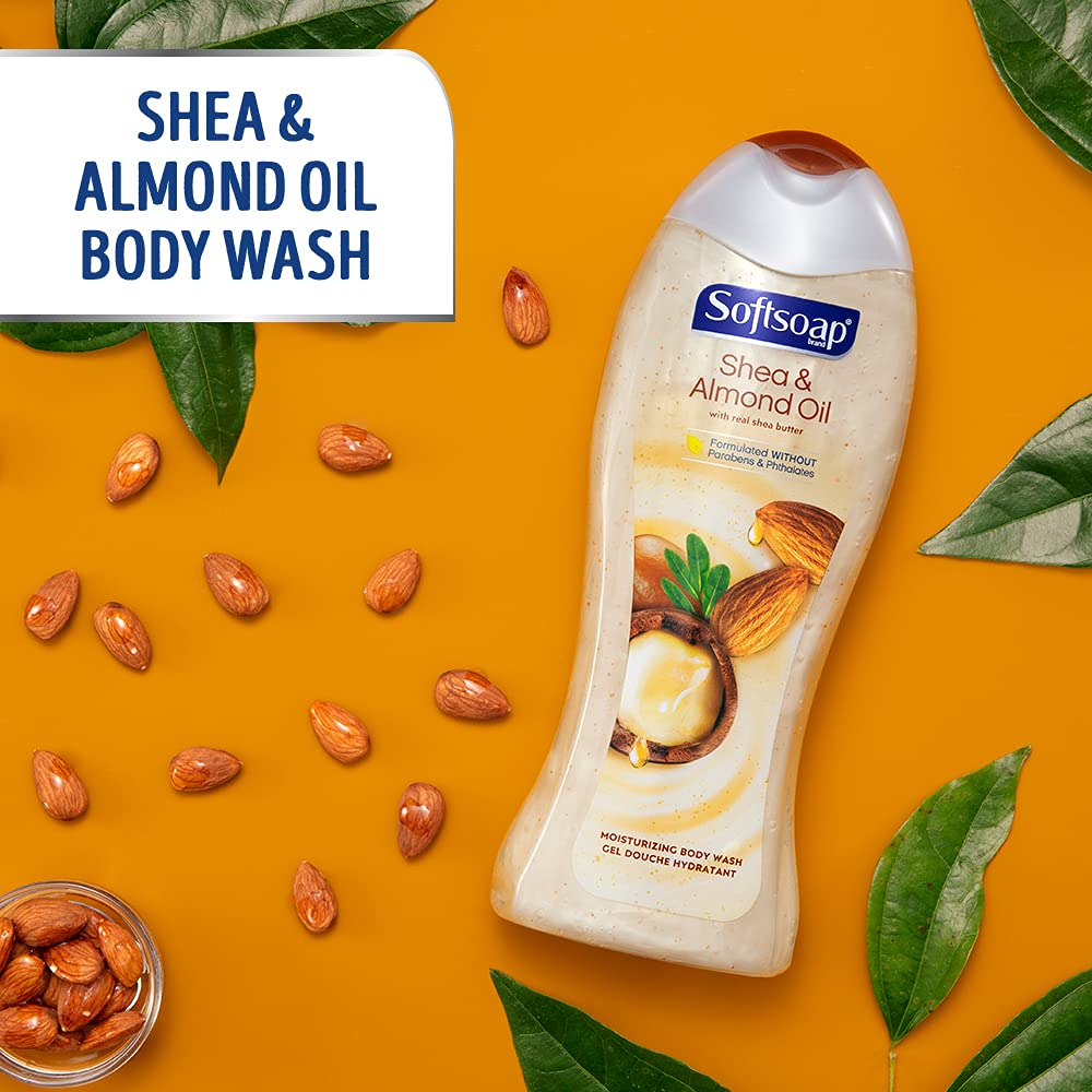 Softsoap Moisturizing Body Wash, Shea & Almond Oil - 20 Fluid Ounce