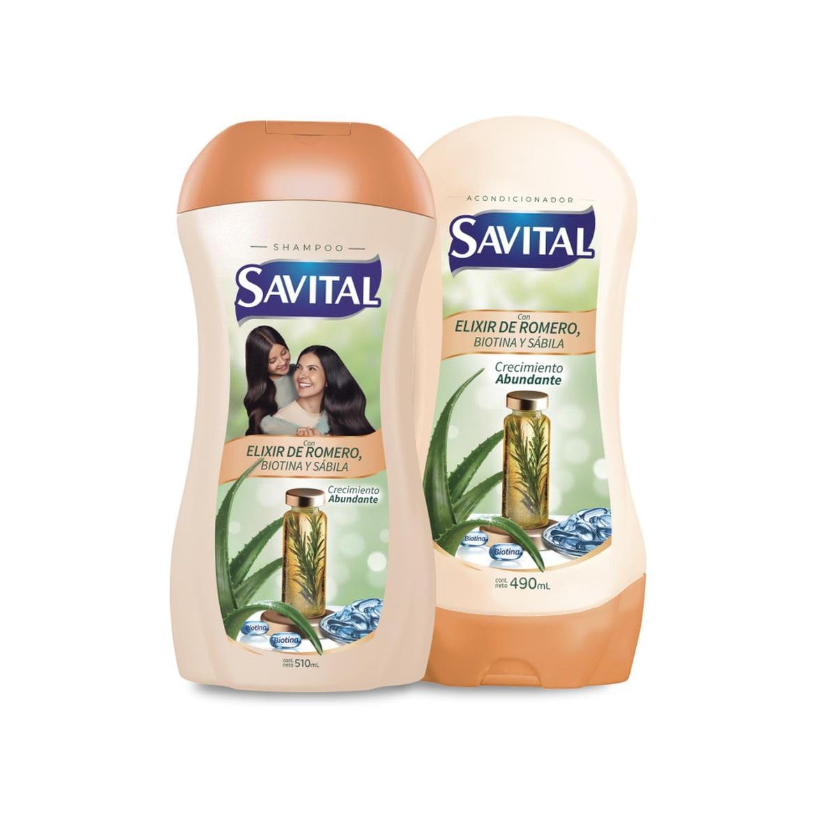 Yahve - Savital Shampoo and Conditioner Set - Rosemary Inspired Formula - Daily Hair Care - 510 mL & 490 mL (17.3 oz - 16.6 oz)