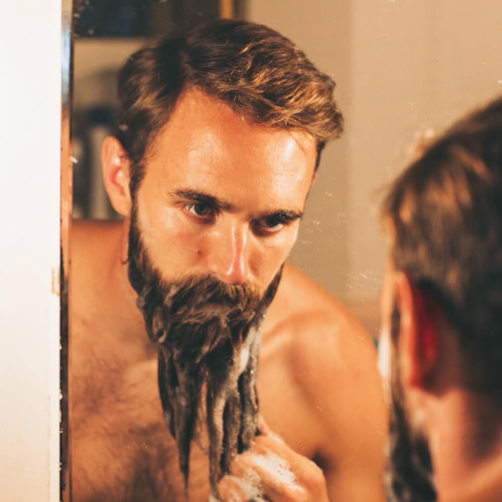 ZEUS Beard Wash Set for Men, Shampoo & Conditioner Duo with Green Tea & Essential Oils, Hydrates, Softens & Strengthens Beard Hair (Made in USA)