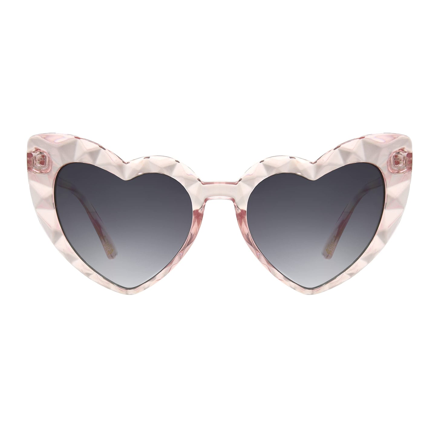 Betsey Johnson Brea Heart Sunglasses for Women, Pink