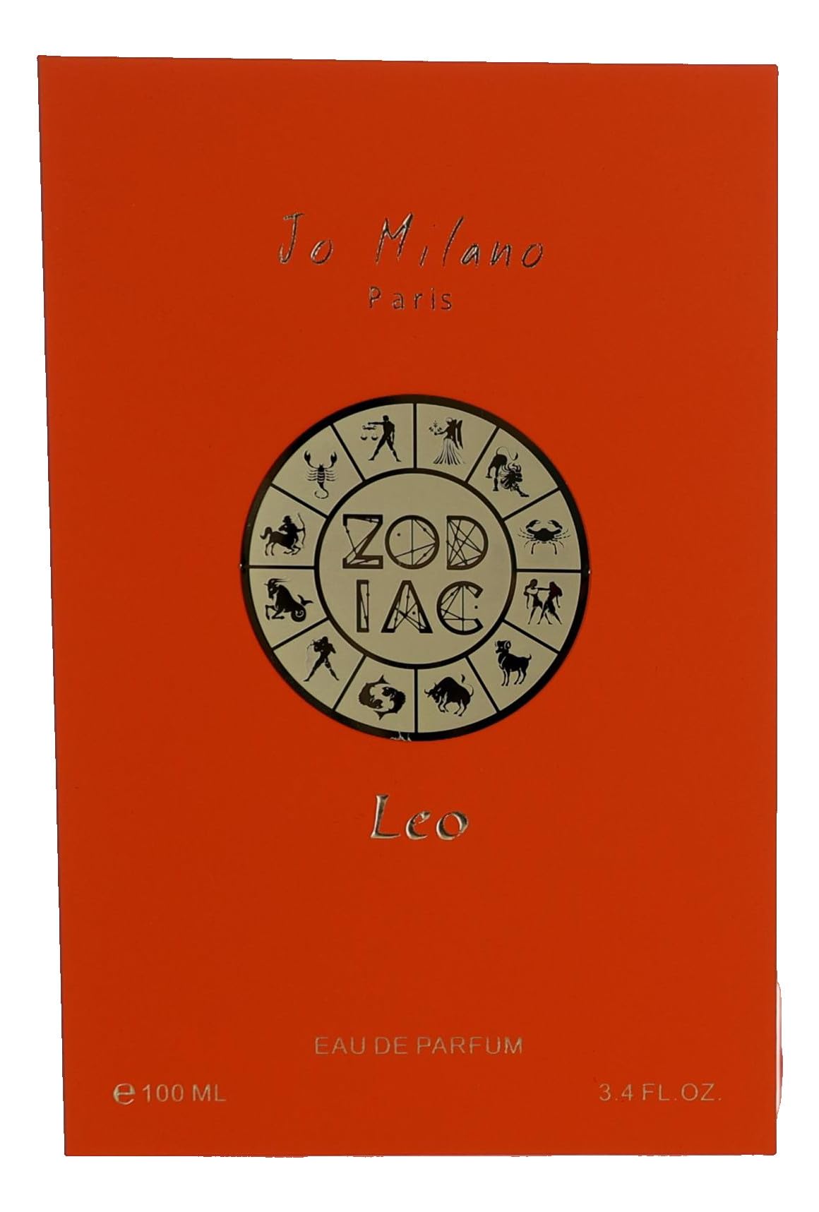 Jo Milano Paris Zodiac LEO Eau de Parfum, 3.4 FL OZ, 100 ML, ORANGE and Gold
