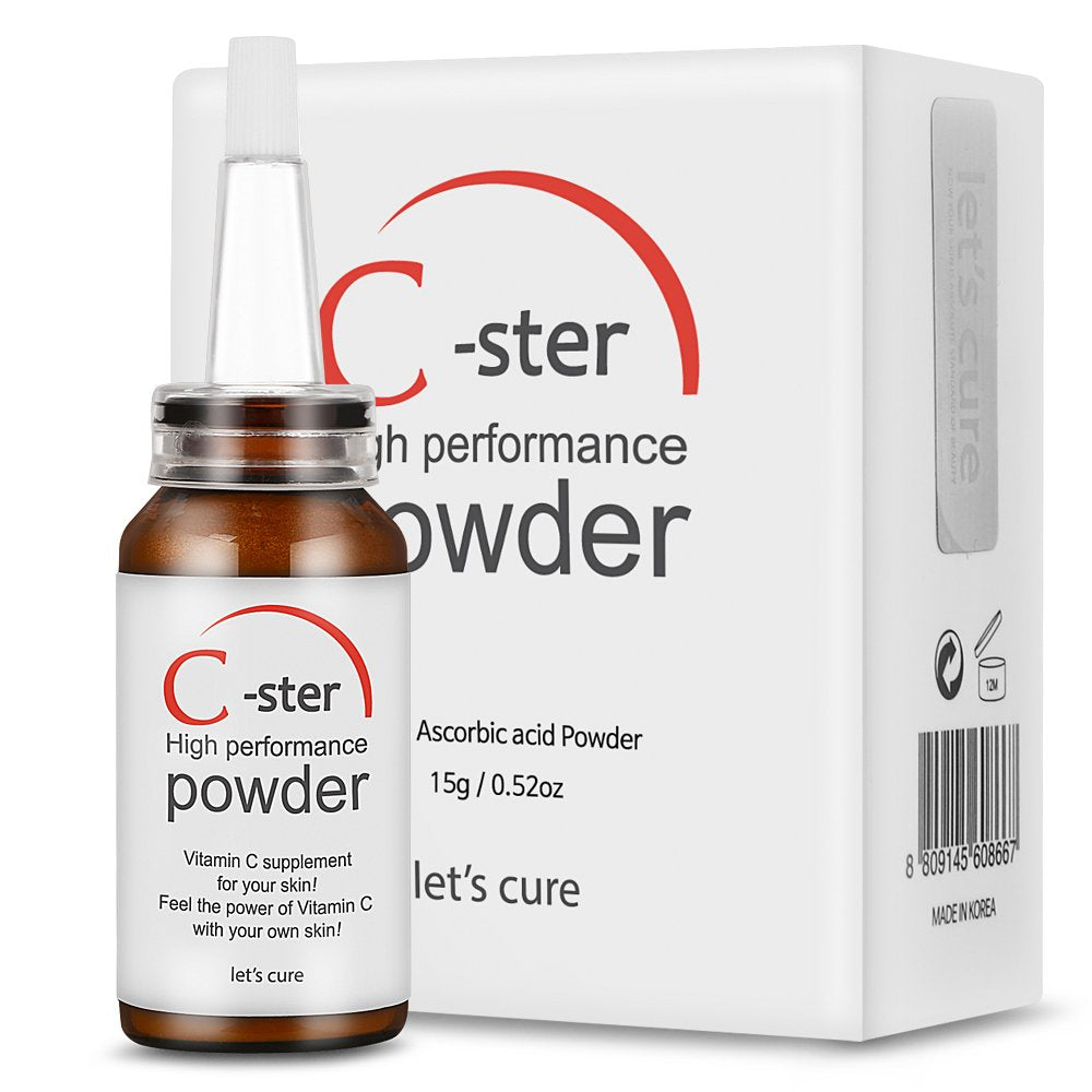 Let's Cure C-Ster High Performance Whitening 100% Vitamin C Powder, 15 Gram