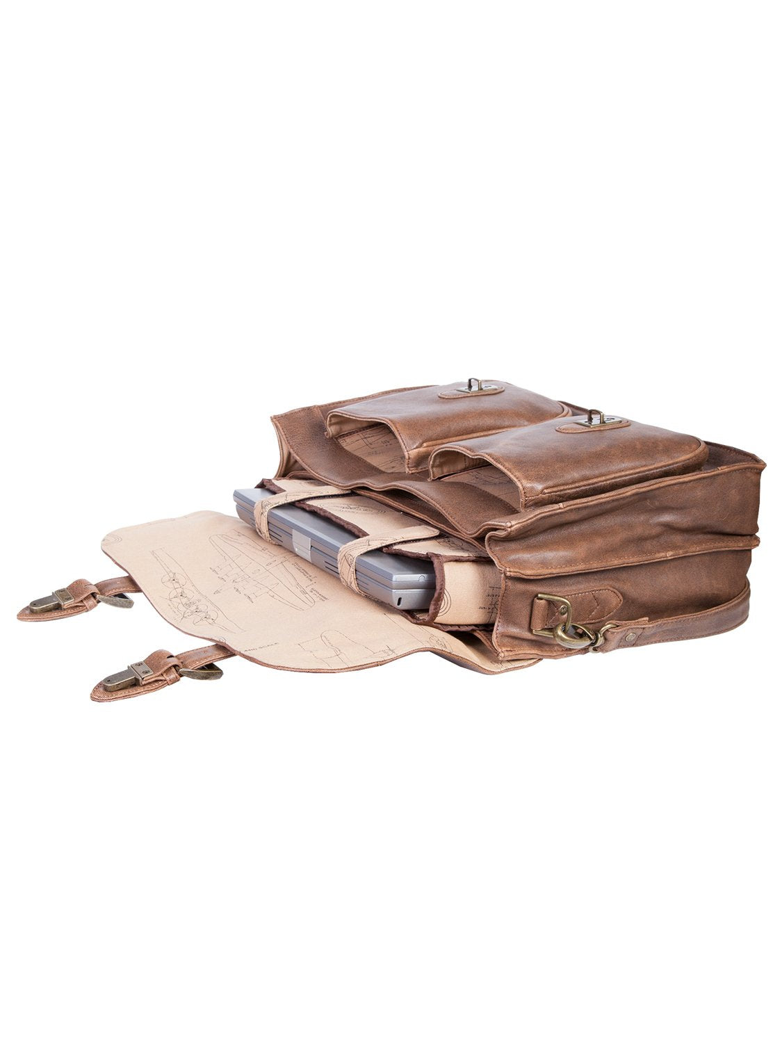 Scully 81st Aero Squadron Workbag (Antique Brown)