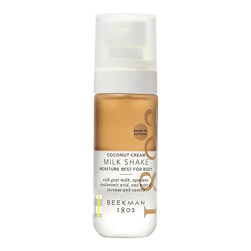 Beekman 1802 Milk Shake Hydrating Body Mist - Alcohol-Free Moisture with Goat Milk, Hyaluronic Acid & Squalane, Lightweight Skin Softening Spray