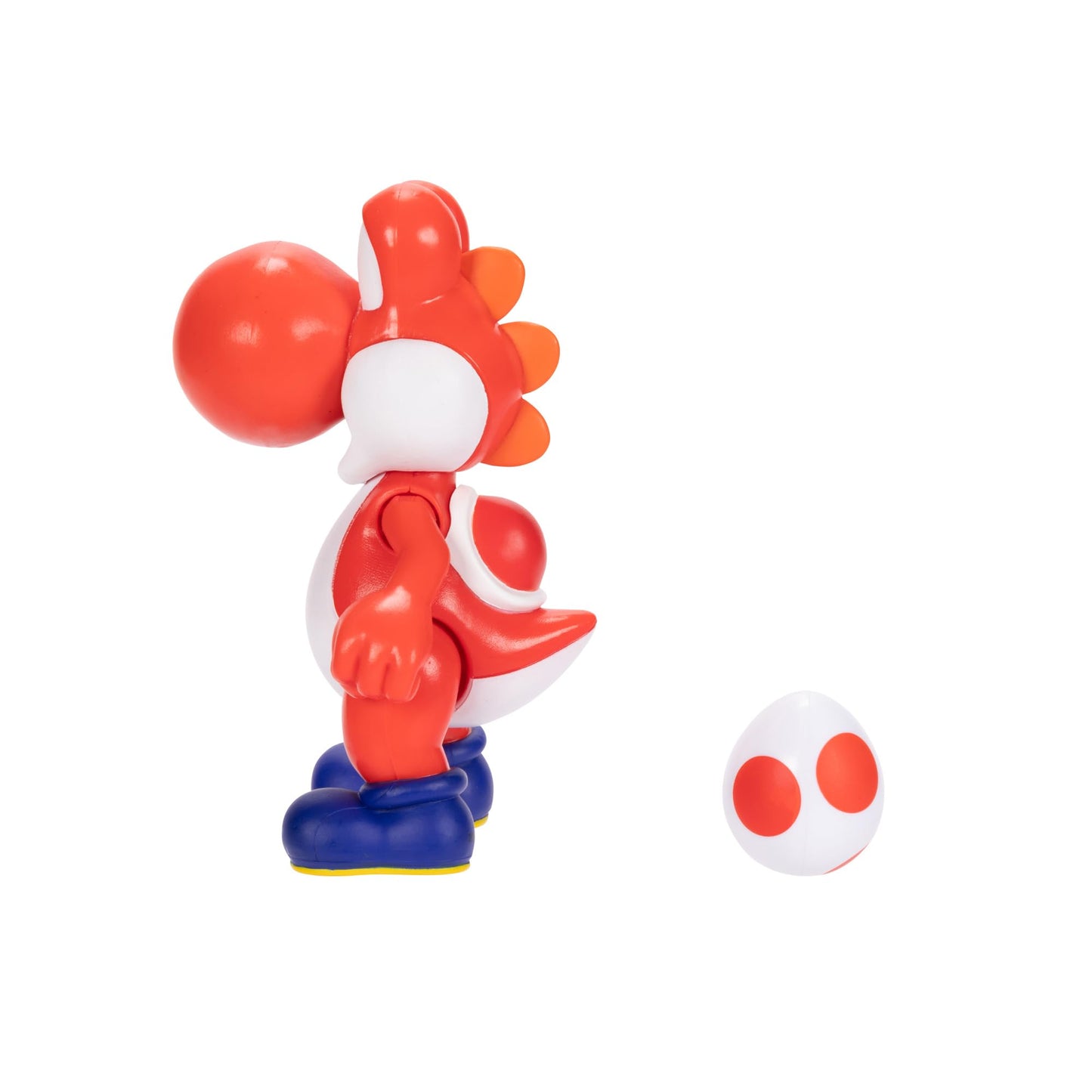 Nintendo Super Mario 4-Inch Red Yoshi Poseable Figure with Red Egg Accessory. Ages 3+ (Officially licensed)