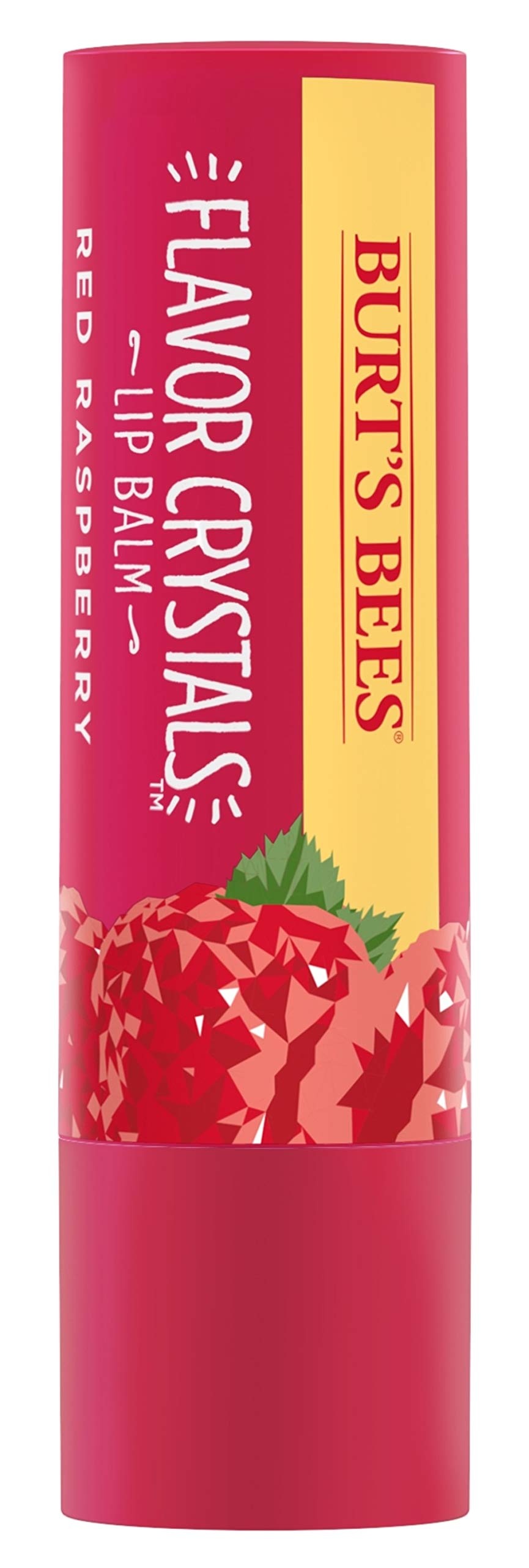 Burt's Bees Flavor Crystals 100% Natural Lip Balm, Red Raspberry with Beeswax & Fruit Extracts - 1 Tube,0.16 ounce