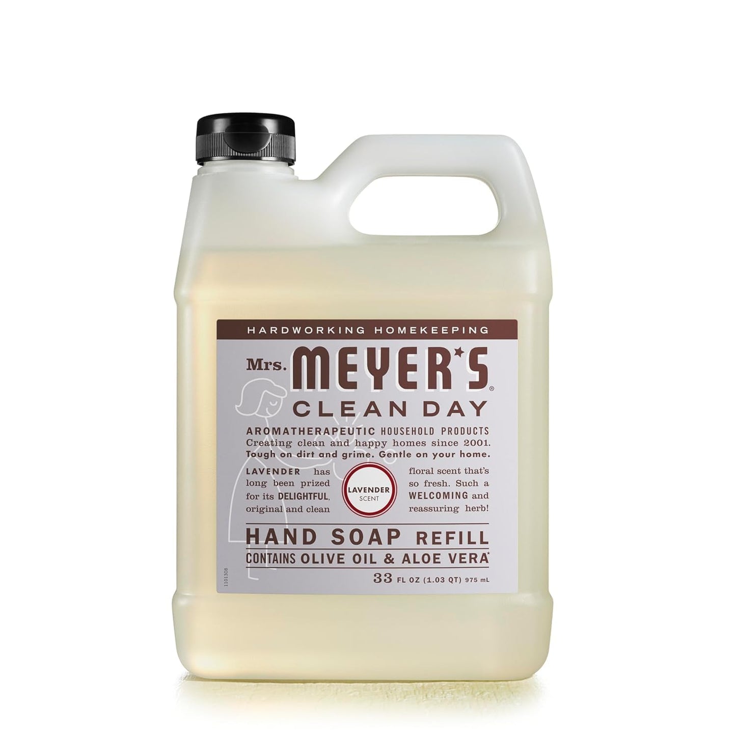 Mrs. Meyers Lavender Liquid Hand Soap Refill, 33 Oz, (Pack of 3)