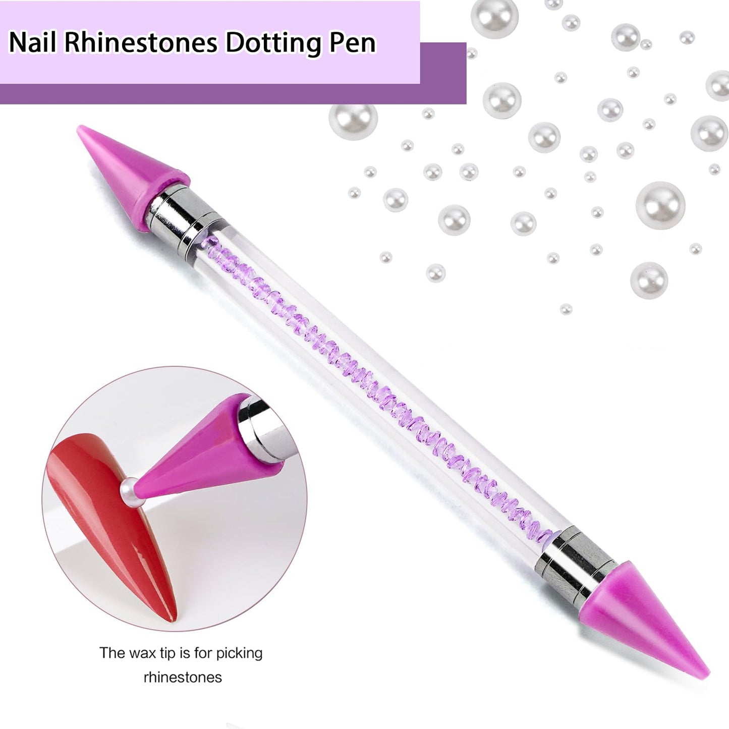 Canvalite Flatback Nail Pearls for Crafting, Multiple Sizes Half Pearls with 5Pcs B7000 Jewelry Glues & Picker Tools Bedazzling Bead for DIY Crafts Beauty and Personal Care CANVALITE