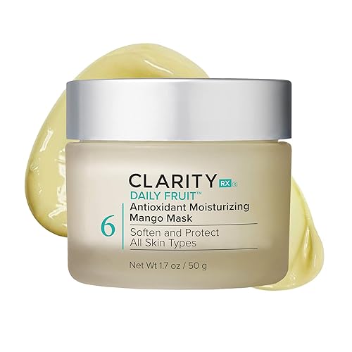 ClarityRx Daily Fruit Antioxidant Moisturizing Mango Face Mask, Plant-Based Creamy Anti-Aging Facial Treatment, Recommended for Mature or Dry Skin