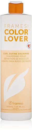 FRAMESI Color Lover Curl Define Shampoo, 16.9 fl oz, Shampoo for Curly Hair with Quinoa and Aloe Vera, Color Treated Hair
