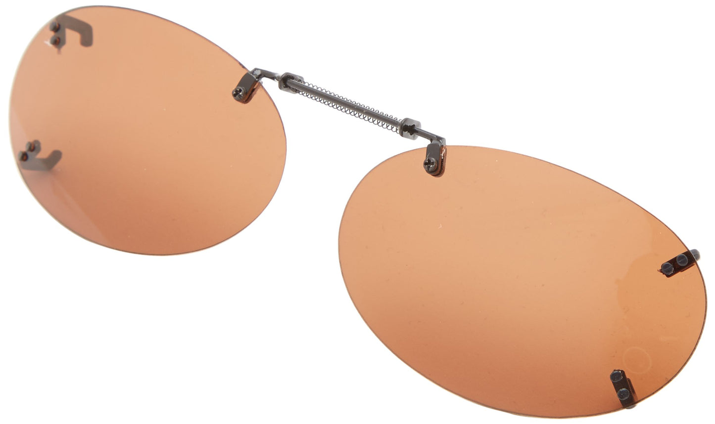 Solar Shield Clipon Ovl 2 54 Polarized Oval Sunglasses, Rimless Style, 54 mm